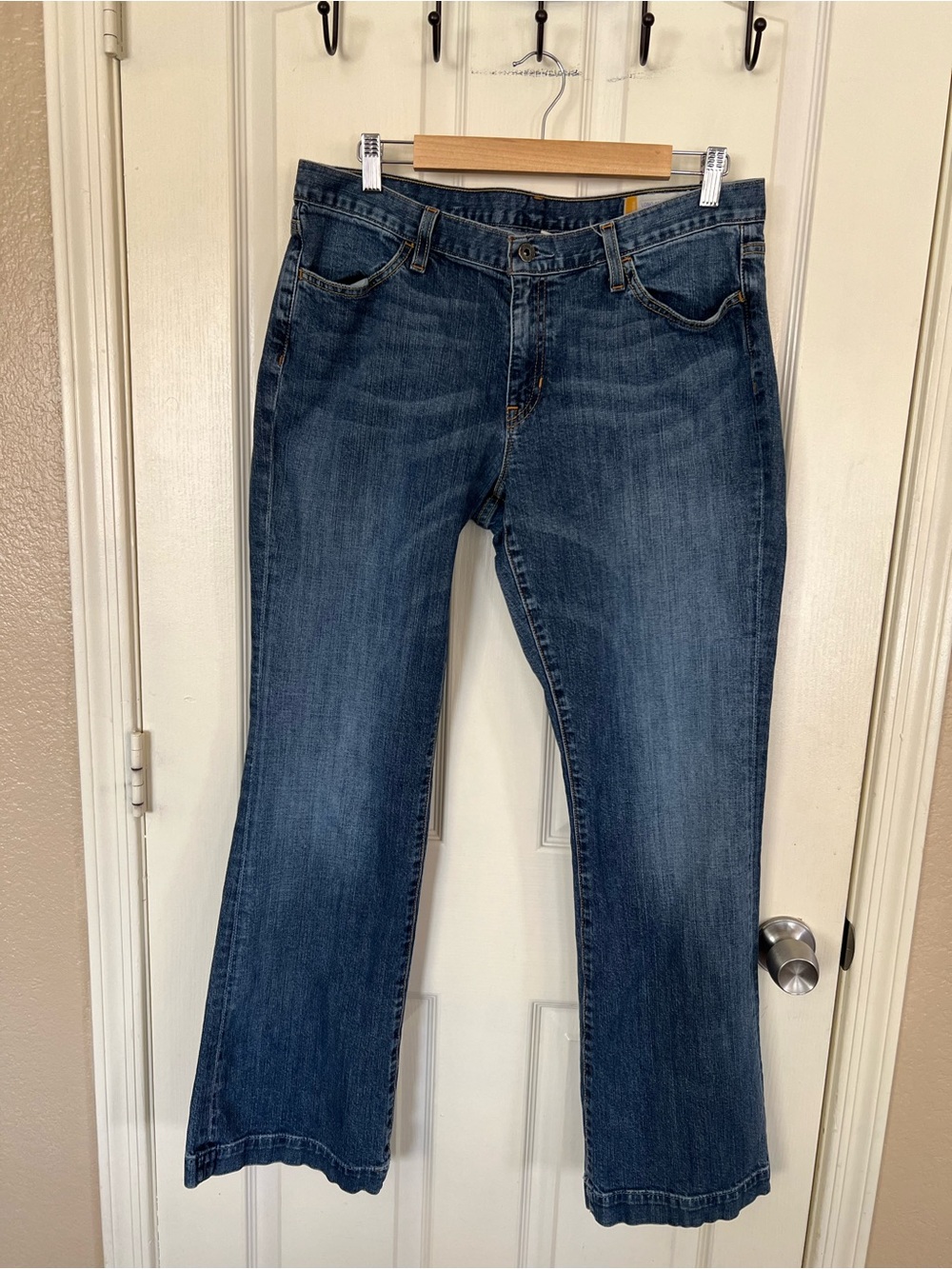 Gap Long and Lean Jeans Size 12R Y2K Bootcut Flare Medium Wash